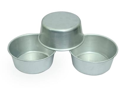 Dharam Paul Traders Aluminium Ice Bowls/Ice Donga Set/Barf Dibba,Set Of 3,Silver