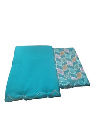 Elegant Laser Silk Saree Set with Intricate Work Blouse