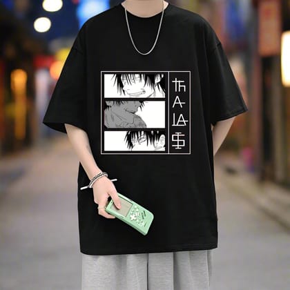 Anime Tshirt : Korean Oversized T shirt for Men-S