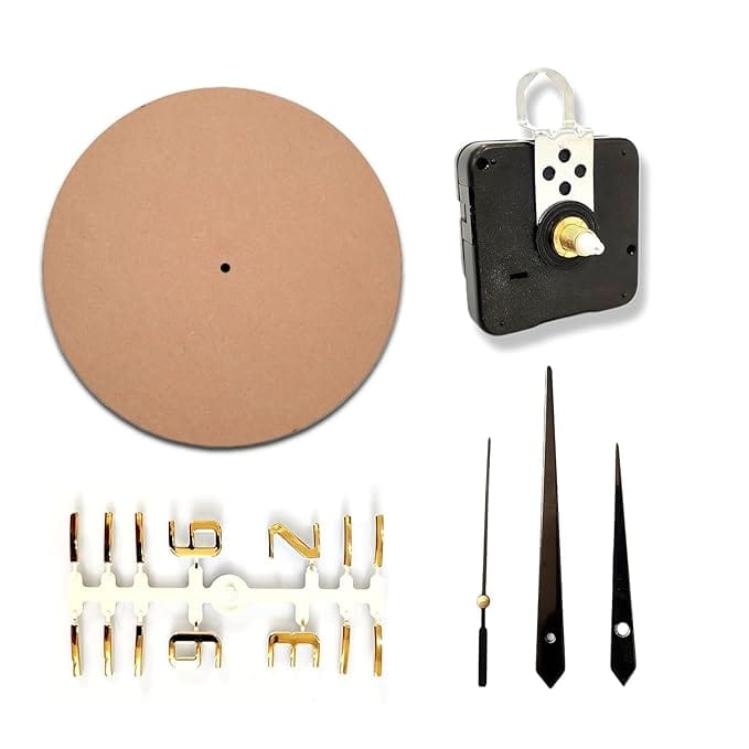 ART2ARTIST DIY 12" inch (4.5mm) Resin Clock DIY kit, DIY Resin Clock kit, Resin Clock MDF kit, MDF kit for DIY Wall Clock. (Glossy Gold)