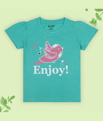 J&JP Pack of 1 Girls Cotton T-Shirt ( Blue )