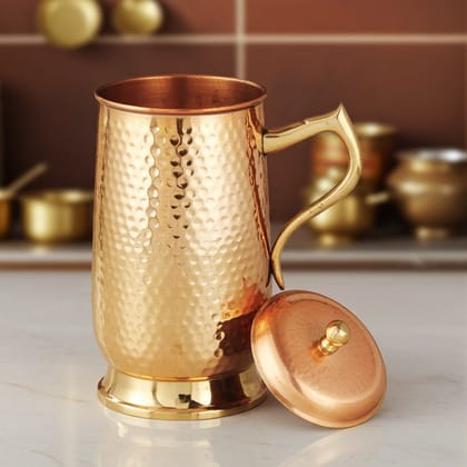 Pure Copper Water Jug – 1.6 Liter | Premium Drinkware for Home, Height : 11 Inch (BCMAS121 B)