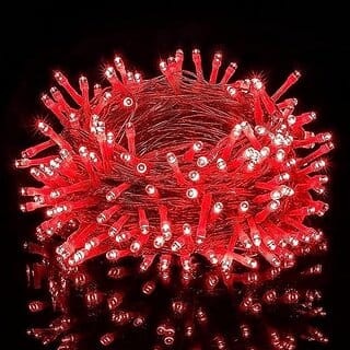 Daybetter 15 Meter 30 Led Decorative Pixel Led String/Rice Light  36 Feet Single Colour Diwali Still Led Ladi String Light For Home Decor Christmas Diwali And Festive Decoration (Red) Da-36