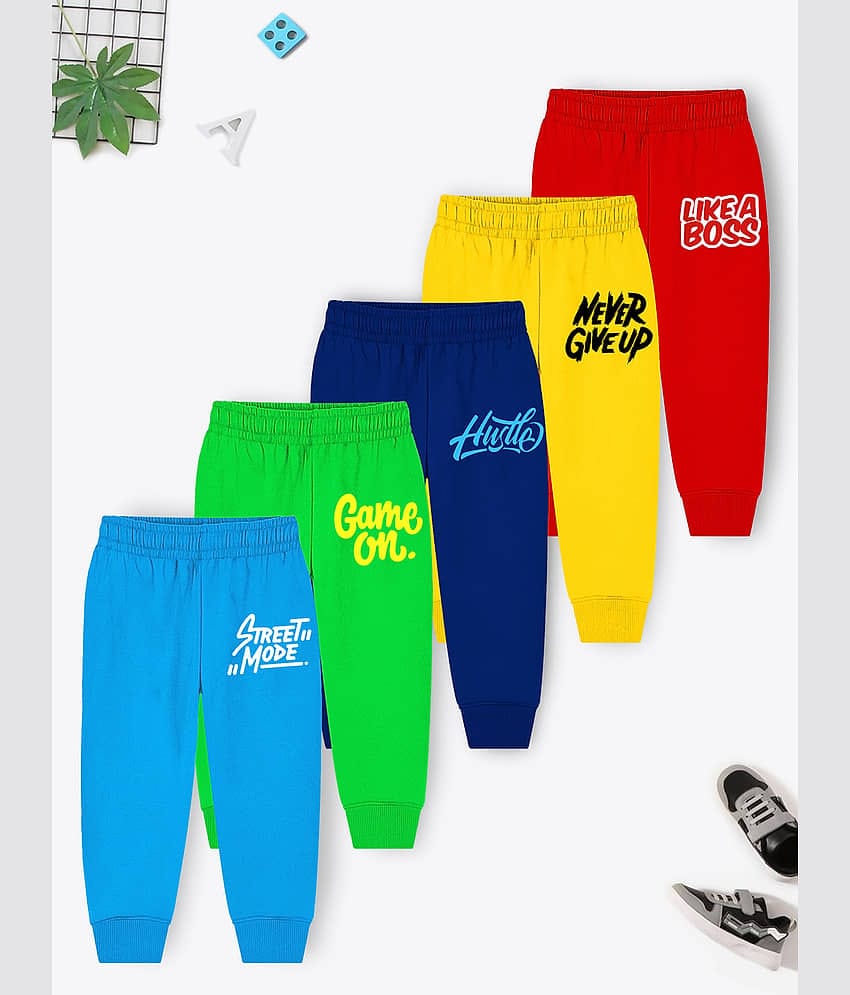 Trampoline Pack of 5 Boys Cotton Blend Trackpant ( Multicolor 7 )