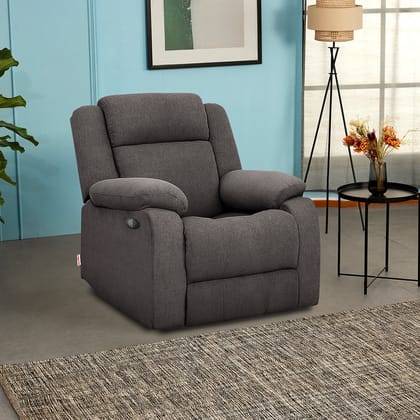Avalon Motorized Electric Powered Grey Fabric Recliner