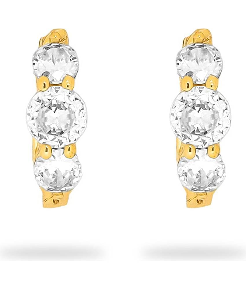 LUV FASHION Golden Huggies Earrings ( Pack of 1 )