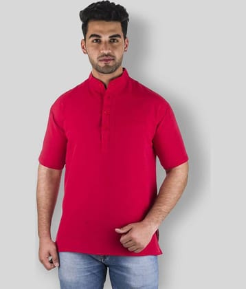 DESHBANDHU DBK - Red Cotton Men's Regular Kurta ( Pack of 1 )