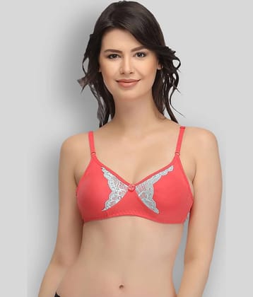 Clovia Lace Non Padded Women's T-Shirt/ Seamless Bra ( Pink )