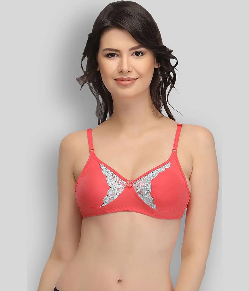 Clovia Lace Non Padded Women's T-Shirt/ Seamless Bra ( Pink )