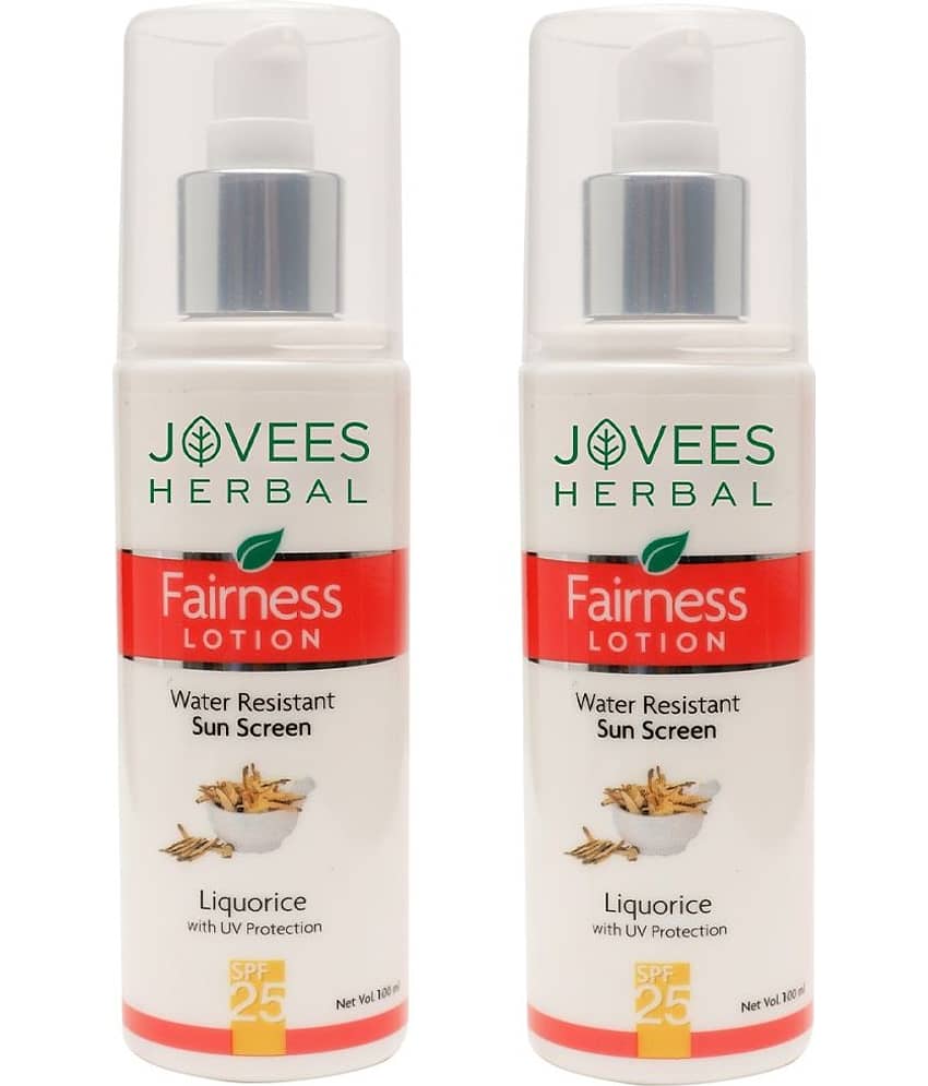 Jovees Herbal Sunscreen Fairness SPF 25 Lotion For Oily & Sensitive Skin, 100ml (Pack of 2)