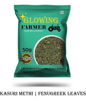 GLOWING FARMER Fenugreek Leaves | Kasuri Methi 50 gm