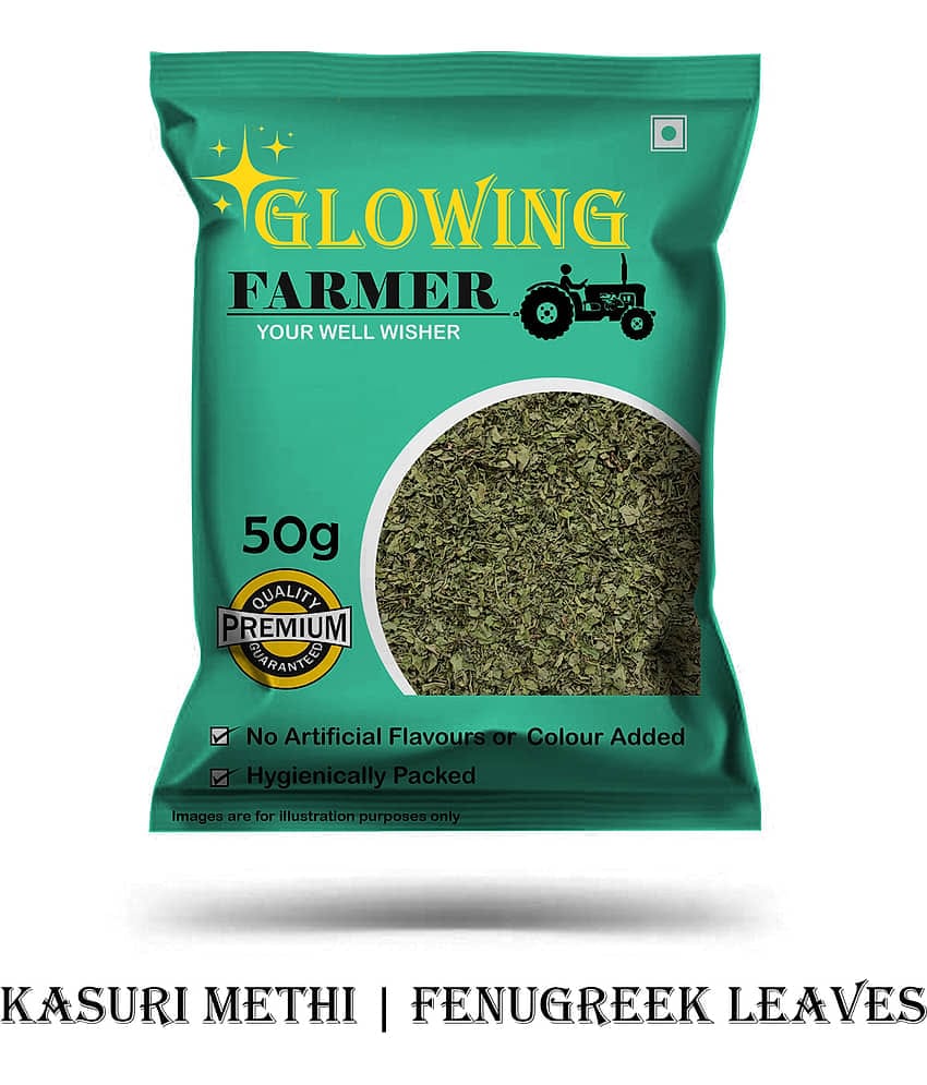 GLOWING FARMER Fenugreek Leaves | Kasuri Methi 50 gm