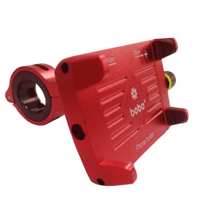 BOBO BM3 Aluminium Waterproof Bike/Motorcycle/Scooter Mobile Phone Holder Mount, Ideal for Maps and GPS Navigation (Red) BOBO BM3 Aluminium Waterproof Bike/Motorcycle/Scooter Mobile Phone Holder Mount, Ideal for Maps and GPS Navigation (Red) - Red / BM3 