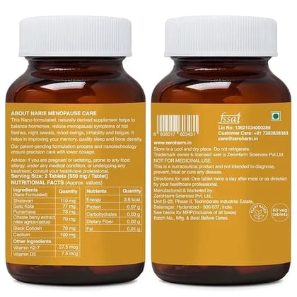 Narie Menopause Care Supplements 60 Tablets