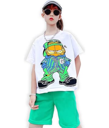 J&JP Pack of 1 Girls Cotton Blend Top With Shorts ( Multi )