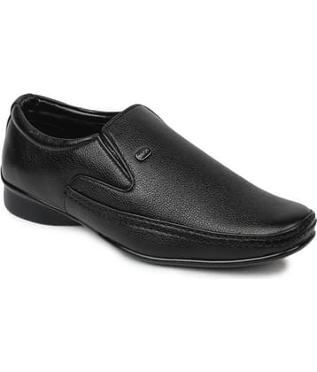 Action Slip On Artificial Leather Black Formal Shoes