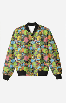 Bomber Jacket (Men) - Retro Jungle Party