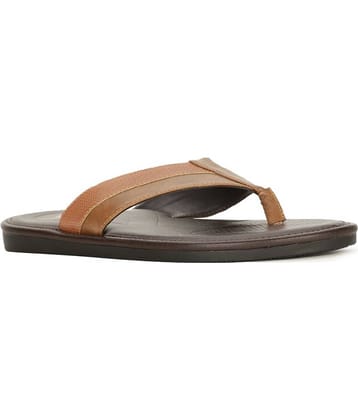 Bata Tan Men's Thong Flip Flop