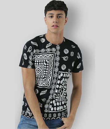 Huetrap Pack of 1 Cotton Regular Fit Men's T-Shirt ( Black )