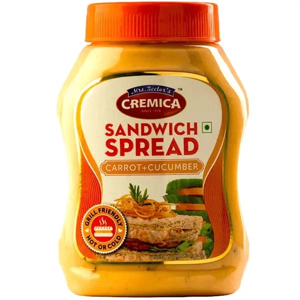 cremica carrot+cucumber sandwich spread 275 gm