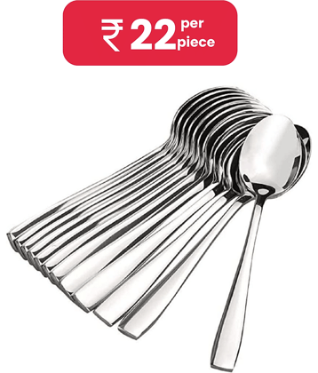 Analog kitchenware - Silver Stainless Steel Tea Spoon ( Pack of 12 )