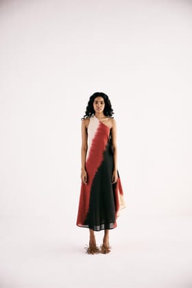 Red Horizon Dress-XS