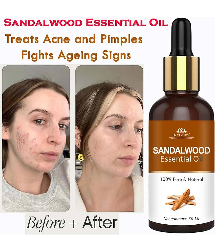 Intimify Sandalwood Essential Oil, Acne Removal Face Oil, Anti Acne Face Oil, Anti Wrinkle, 30 Ml