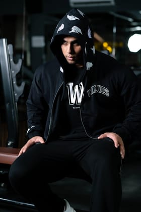 BULLFORCE ZIP HOODIE (BLACK)-S
