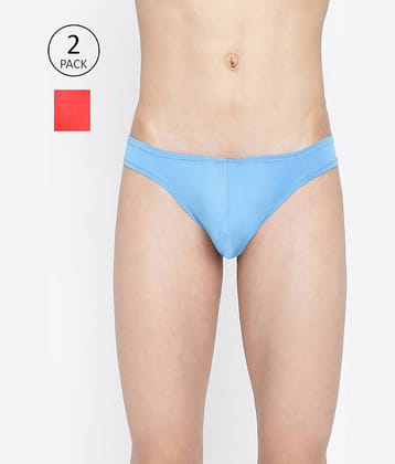 La Intimo Pack of 2 Polyester Briefs For Men's ( Multicolor )