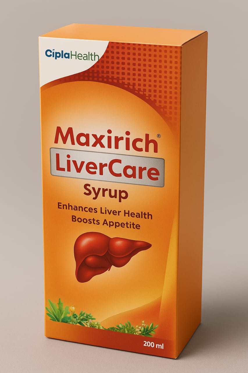 Maxirich LiverCare Syrup – 200 ML Enhances Liver Health & Appetite | Ayurvedic Formula
