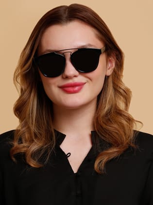 SUNNIES Large Full Frame Plastic Round Solid Polarized Women Sunglasses-SNS-11681-C286