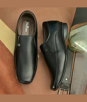 John Karsun - Black Men's Slip On Formal Shoes
