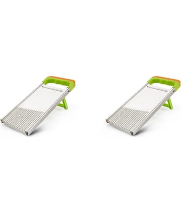 iview kitchenware - Stainless Steel Slicer,Dry Fruits Grater ( Pack of 2 ) - Green