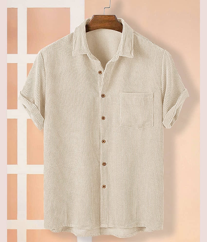 Eyebogler Cotton Blend Regular Fit Popcorn Textured Half Sleeves Men's Casual Shirt - Wine ( Pack of 1 )