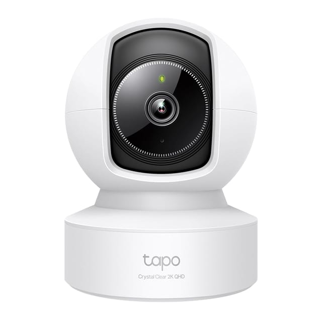 TP-Link Tapo C222 4MP 2K QHD 1440p Pan/Tilt AI Smart Home Security Wi-Fi Camera, Works with Google Home and Alexa, 360º Ethernet/Wi-Fi Connection- White