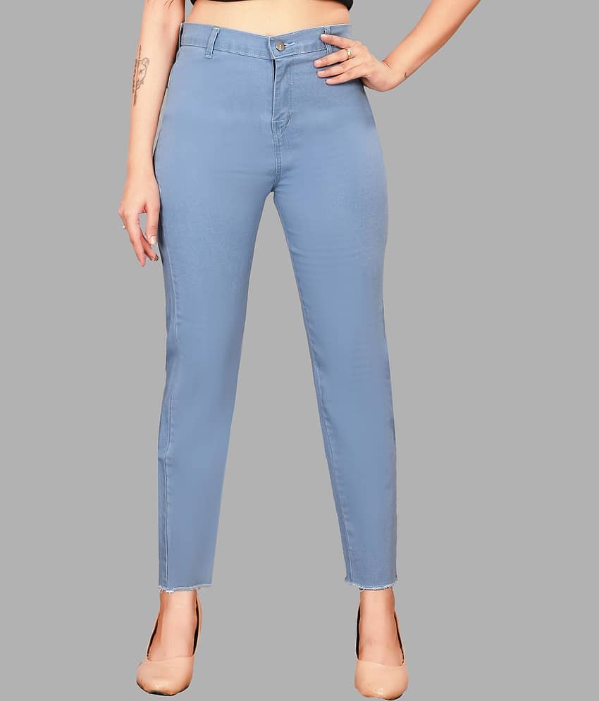 EVYAVAN ENTERPRISE - Light Blue Denim Regular Fit Women's Jeans ( Pack of 1 )