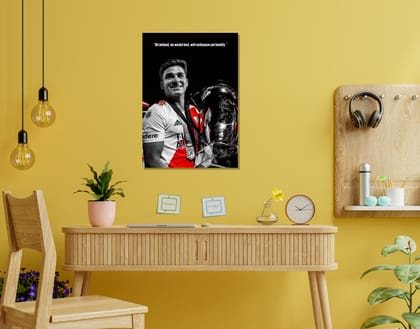 "Julián Alvarez: Argentina FB"- Shiny & Sturdy Metallic Poster  Art That Pops & Sticks-A3