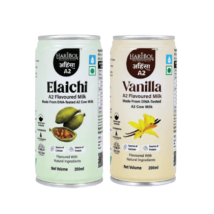 HARIBOL Elaichi & Vanilla MILK 200 ML | Pack of 2 | (200ml x 2)