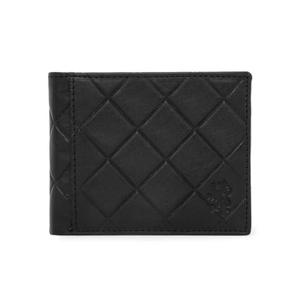 Red Tape Men's Black Leather Wallet | RFID Blocking Slim Bifold Wallet with Card Holder & Cash Compartments | Stylish & Durable Purse for Men | Ideal for Travel, Daily Use & Gifts