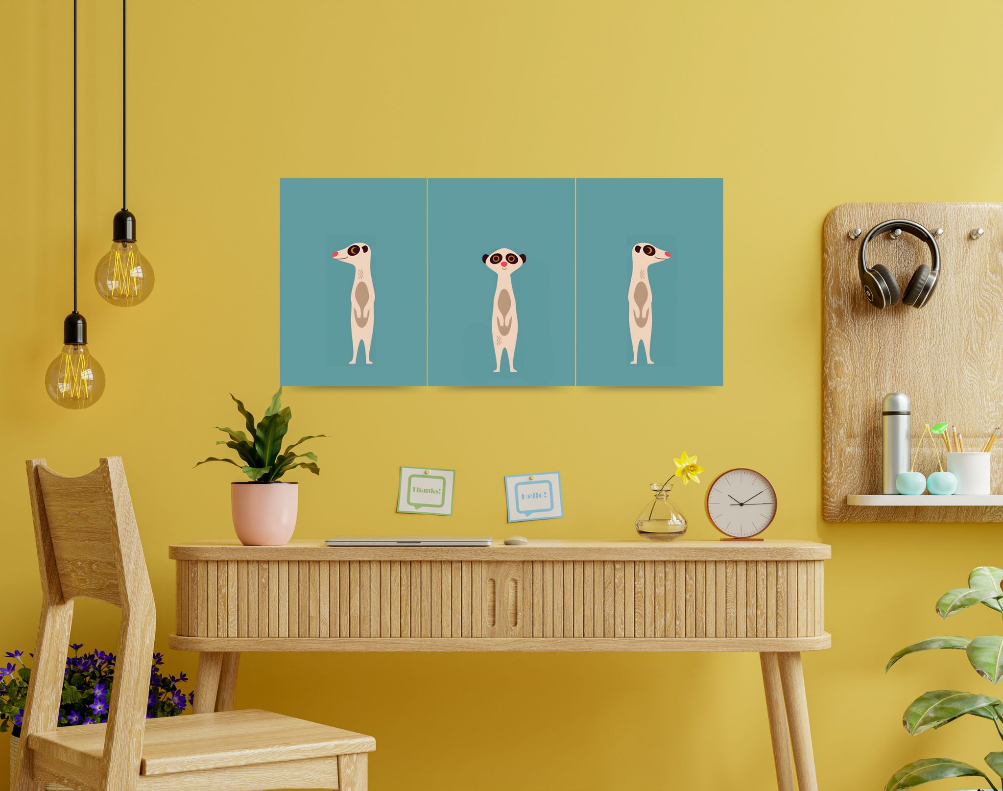 "CUTE Otters"- Shiny & Sturdy Metallic Poster  Art That Pops & Sticks (Literally!)-A3