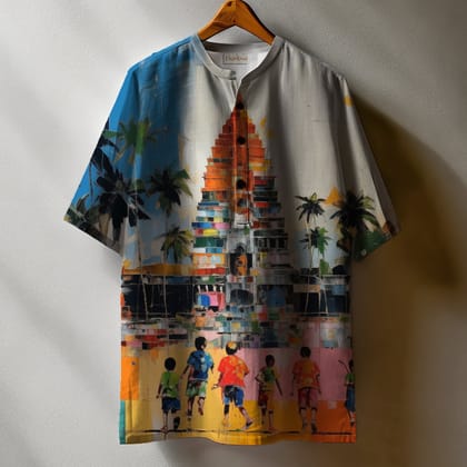 Yatra - Printed Kurta Shirt #70-XS / Half Sleeve