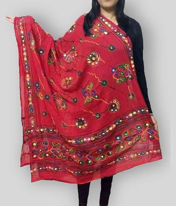 Apratim Red Cotton Dupatta