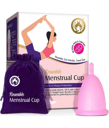 Mom & World Reusable Menstrual Cup For Women, 100% Medical Grade Silicone, Odor and Rash Free, No leakage (Large)