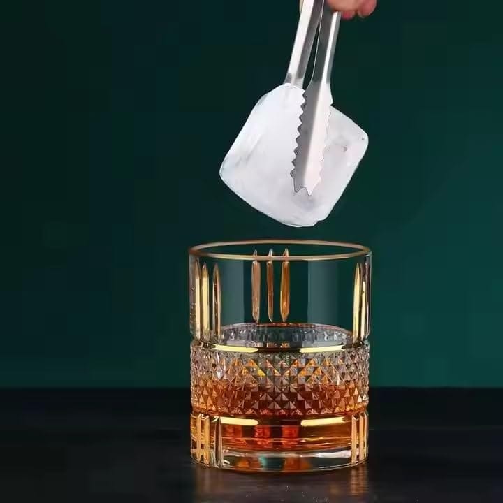 Premium Stylish,Crystal Bourbon Whiskey Brandy Glasses Wine Glass Crafted Lead Free Glass Great Rocks Barware for Scotch Bourbon Liquor Cocktail Drinks Spirit Drinks Scotch Cognac,(310 ml)