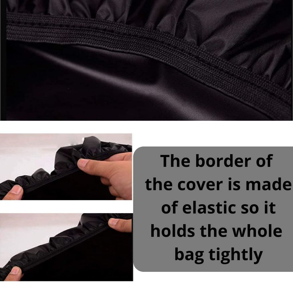 Bag Cover Waterproof Rain cover for Backpack Bags, Rainproof Dust proof Protector Elastic Adjustable for Trekking & Laptop, School Bag Cover, Luggage Bag Cover with Pouch Free Size Heavy