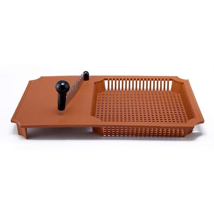Anjali - Deluxe Fantastique Plastic Vegetable And Fruit Cutter - Brown or Silver (Cut N Wash)