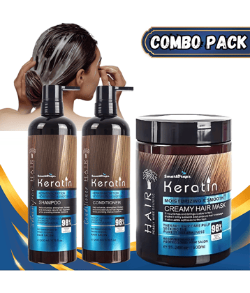 Hair Repair Combo With Anti Dandruff Keratin Hair Mask, Shampoo & Conditioner | Hair Care Combo Use for Men And Women