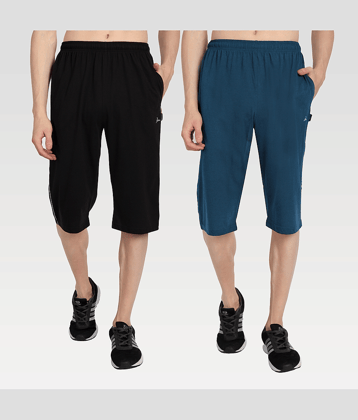 Zeffit - Multi Cotton Blend Men's Three-Fourths ( Pack of 2 )