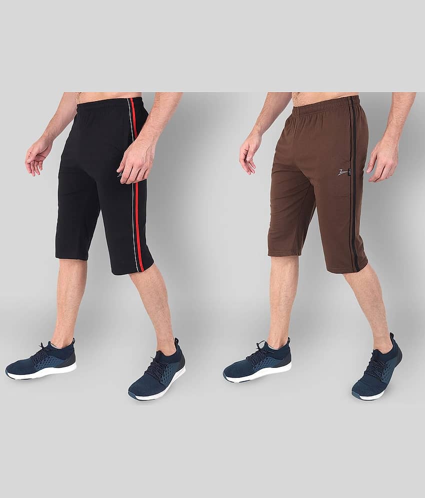 Zeffit - Multi Cotton Blend Men's Three-Fourths ( Pack of 2 )