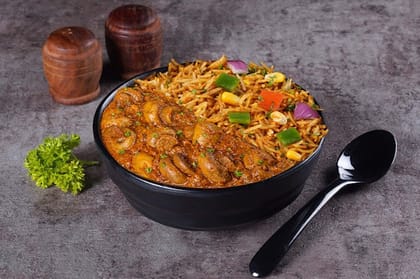 Mushroom Masala Rice Bowl